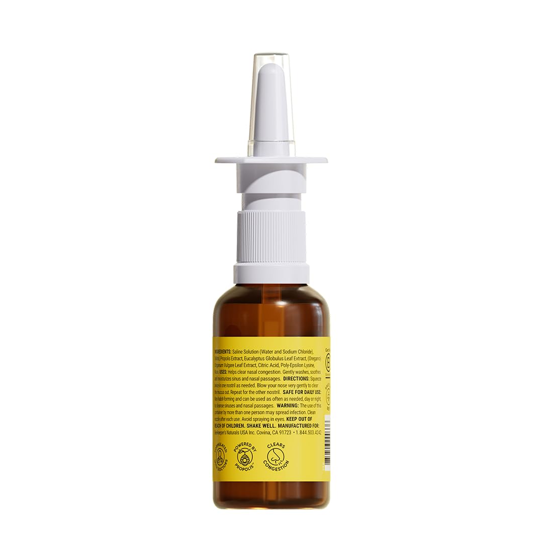Beekeeper's Naturals Propolis Nasal Rinse Spray Max, Relief for Adults w/Eucalyptus, Oregano & Saline, Clears Nasal Congestion, Moisturizes Sinus Canal, & Decongest Sinus Cavities, 1 fl oz Beekeeper's Naturals buy supplements Au