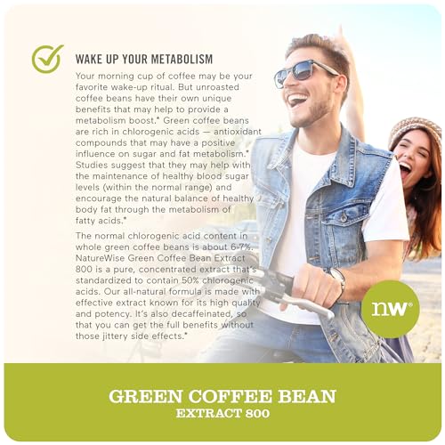 NatureWise Green Coffee Bean Extract - Pure Green Coffee Bean Capsules 800mg NatureWiseBuy Supplements Australia