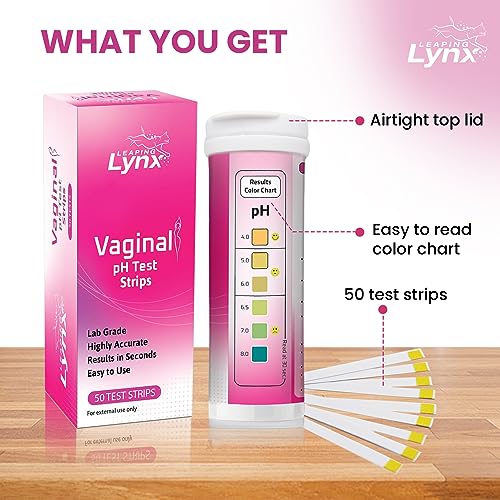 5-Minute Vaginal pH Test Kit for Women - 50 Premium-Quality Vaginal Heath pH Test Strips Included Leaping LynxBuy Supplements Australia