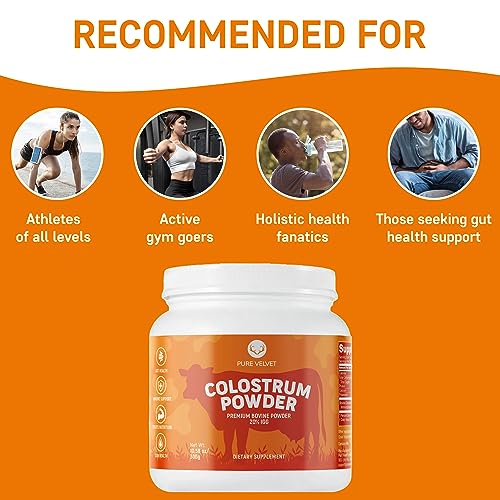 Pure Velvet Colostrum Powder for Gut Health, Bloating, Hair Growth, Immune Support Pure VelvetBuy Supplements Australia