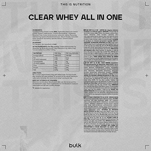 Bulk Clear Whey All in One, Protein Powder Shake, Blue Raspberry, 500 g BulkBuy Supplements Australia