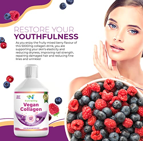 Nutrality Vegan Liquid Collagen | Premium-Grade 5000mg Hydrolyzed Collagen Peptides with Silica, Biotin NutralityBuy Supplements Australia