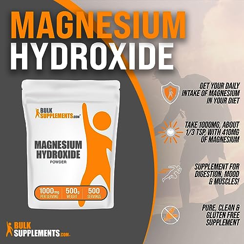 BulkSupplements.com Magnesium Hydroxide Powder - Magnesium Supplement BULKSUPPLEMENTS.COMBuy Supplements Australia