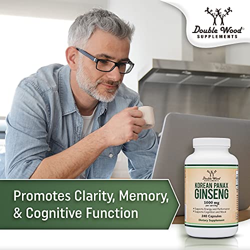 Ginseng Capsules (Korean Red Ginseng Extract, Panax Ginseng 10% Ginsenosides) Double Wood SupplementsBuy Supplements Australia