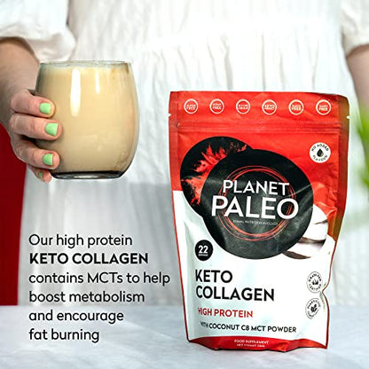 Planet Paleo Keto Collagen Powder (220g, 22 Servings) - Grass-Fed, High Protein Planet PaleoBuy Supplements Australia