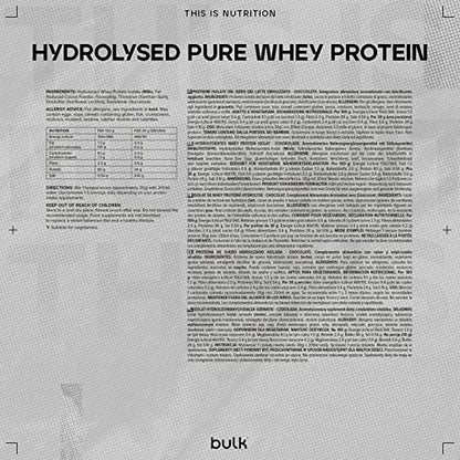 Bulk Hydrolysed Whey Protein Isolate, Protein Shake, Chocolate, 500 g, Packaging May Vary BulkBuy Supplements Australia