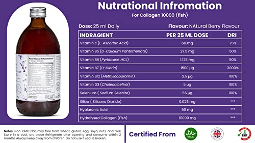 Diamond Elixir Marine Liquid Collagen Type 1 & 3 Hydrolysed Collagen Peptides 10000mg VitaZamBuy Supplements Australia