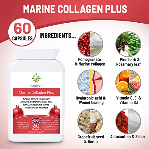nfiniVit Marine Collagen Plus Blend Capsules - Hair Growth Enhancer with Enriched Vitamin C and Vitamin E InfiniVitBuy Supplements Australia