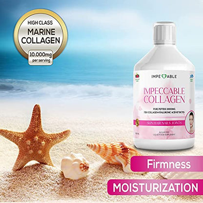 IMPECCABLE Collagen 10.000mg hydrolyzed Sugar Free Liquid Marine Collagen | Supplements for Women and Men ImpeccableBuy Supplements Australia
