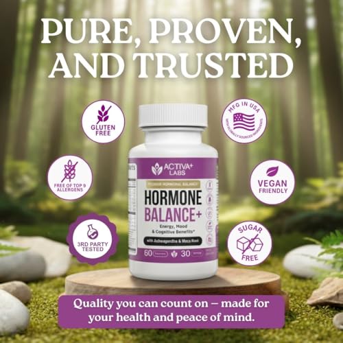 Activa Labs+ Hormone Balance for Women | Boost Energy, Mood, Libido and Focus | Supports Cycle&Menopause Comfort | Gluten, Soy&Lactose Free | 30 Day Supply Activa LabsBuy Supplements Australia