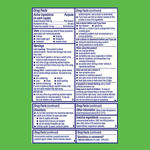 Midol Complete Caffeine Free Caplets 24ct: Midol Complete Caffeine Free Menstrual Pain Relief Caplets with Acetaminophen, Provides Headache Relief and Period Cramps Relief, 24 Count MidolBuy Supplements Australia