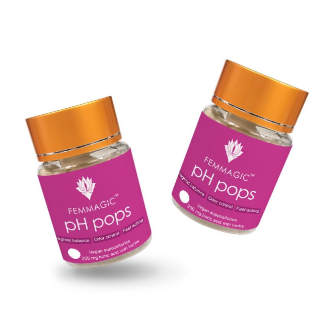 Femmagic - PH Pops (Boric Acid Suppositories), Vaginal Health Support, pH Balance, 100% Pure Boric Acid 600mg, Yeast Infection, BV Treatment, 14 Count FEMMAGICBuy Supplements Australia