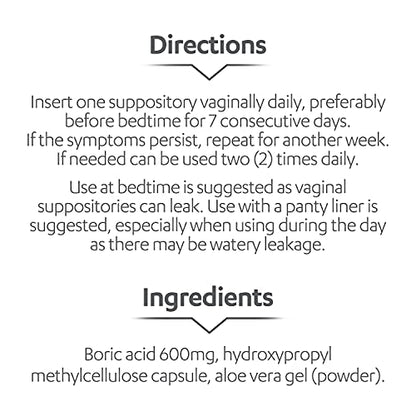 AZO Boric Acid Vaginal Suppositories, Helps Support Odor Control and Balance Vaginal PH AZOBuy Supplements Australia