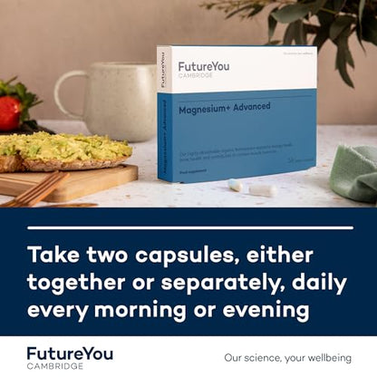 FutureYou Magnesium+ Advanced (28 Capsules). High Strength Magnesium Supplements for Women & Men FutureYou CambridgeBuy Supplements Australia