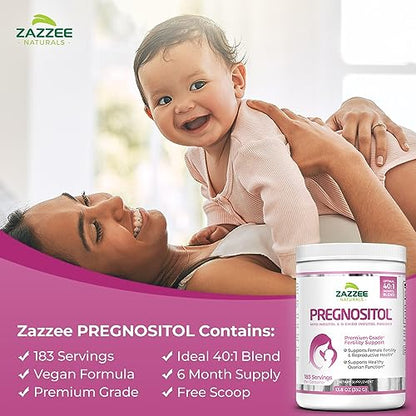 Zazzee PREGNOSITOL Powder, 183 Servings, 6 Month Supply, Premium Myo-Inositol ZazzeeBuy Supplements Australia
