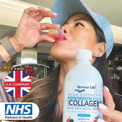 Reverse Life Marine Collagen Liquid Supplement Drink - High-Strength 10,000mg Hydrolysed Peptide Infused Reverse LifeBuy Supplements Australia