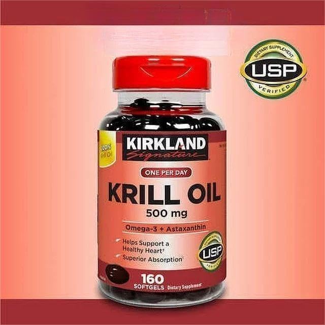 Kir-kland Signature Krill Oil 500 Milligram 160 Softgels healthsupps.co.ukBuy Supplements Australia