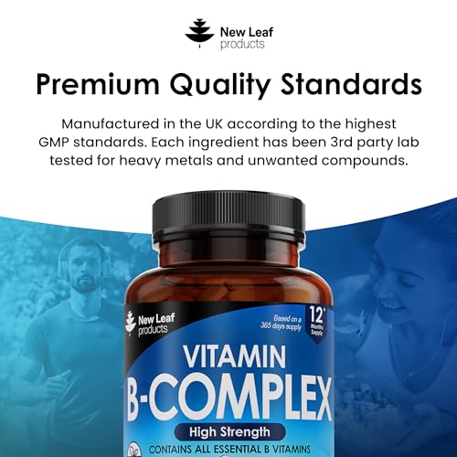 Vitamin B Complex - 365 Small Tablets (One Year Supply) High Strength All 8 B Vitamins NEW LEAF PRODUCTSBuy Supplements Australia
