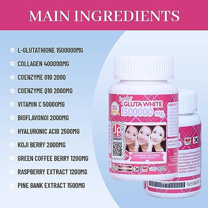 Supreme Gluta White 1500000mg for Skin Lightening, Skin Moisturizer, Collagen Stimulator Healthy Supreme Gluta WhiteBuy Supplements Australia