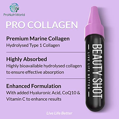 ProNutriWorld Marine Collagen Peptides Shots, Hyaluronic Acid and CoQ10 ProNutriWorldBuy Supplements Australia