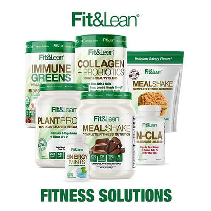 Fit & Lean Meal Shake, Fat Burning Meal Replacement, Protein, Fiber, Probiotics, Vanilla Fit & LeanBuy Supplements Australia