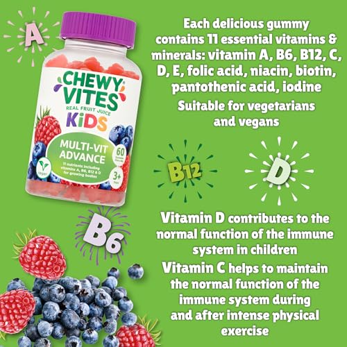 Chewy Vites Kids Multivitamin Advance 60 Gummy Vitamins | 11 Essential Nutrients CHEWY VITESBuy Supplements Australia