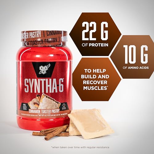 BSN SYNTHA-6 Whey Protein Powder with Micellar Casein, Milk Isolate, Cinnamon Toaster BSNBuy Supplements Australia