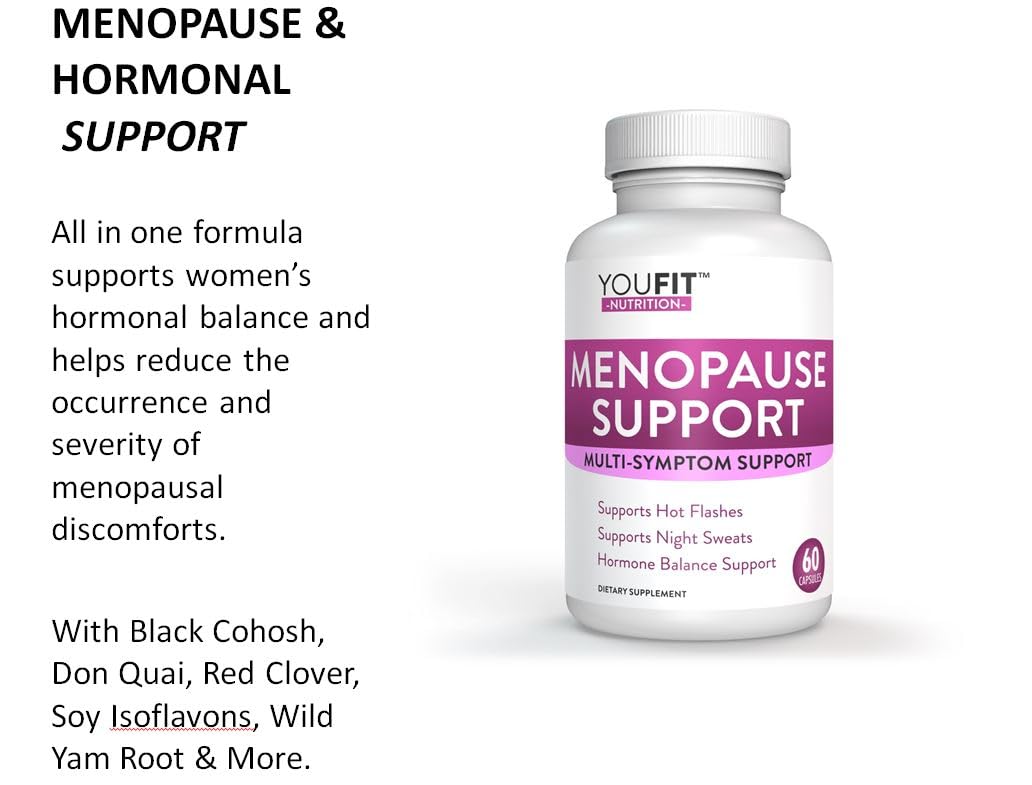 YouFit Nutrition Menopause Relief Capsules for Women - Natural Menopause Supplements for Women - Complete Day and Night Menopause Support - Reduces Hot Flashes, Stress, Night Sweats - 30 Servings YouFit NutritionBuy Supplements Australia
