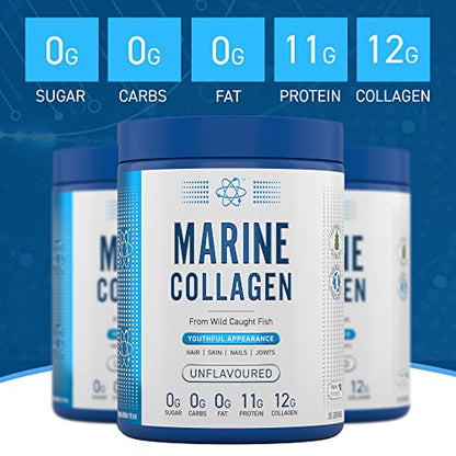 Applied Nutrition Marine Hydrolysed Collagen Powder from Wild Salmon - Protein for Health, Skin, Hair, Nails, Bones, Muscle & Joints Applied NutritionBuy Supplements Australia