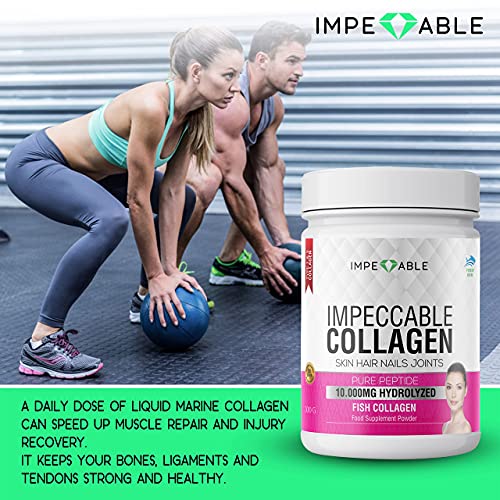 IMPECCABLE Collagen Premium 10.000 mg Pure peptide hydrolyzed Marine Collagen Powder ImpeccableBuy Supplements Australia
