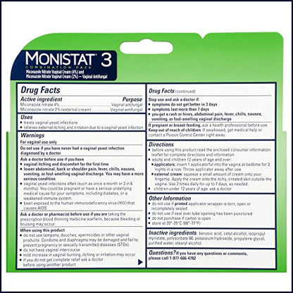 Monistat 3 Day Yeast Infection Treatment for Women, 3 Miconazole Pre-Filled Cream Applicators & External MonistatBuy Supplements Australia