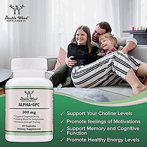 Alpha GPC Choline 600mg Capsules - Brain Support Supplement for Focus, Memory Double Wood SupplementsBuy Supplements Australia