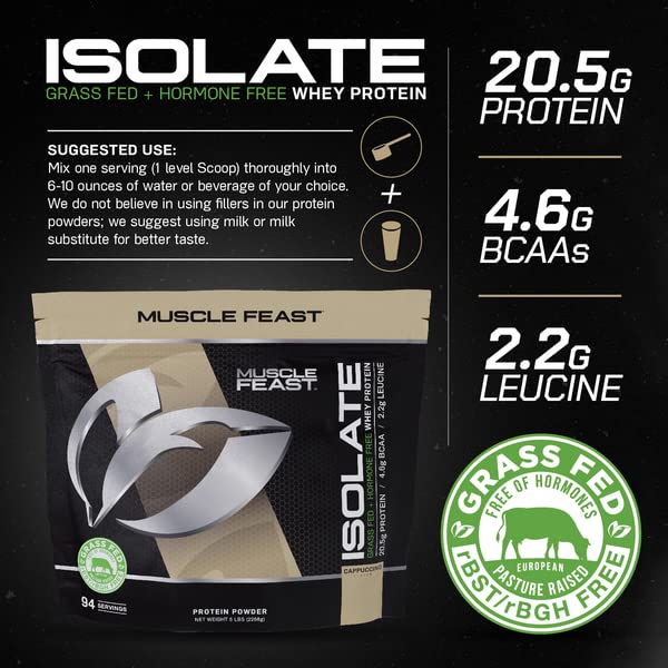 Muscle Feast Grass-Fed Whey Protein Isolate, All Natural Hormone Free Pasture Raised Muscle FeastBuy Supplements Australia