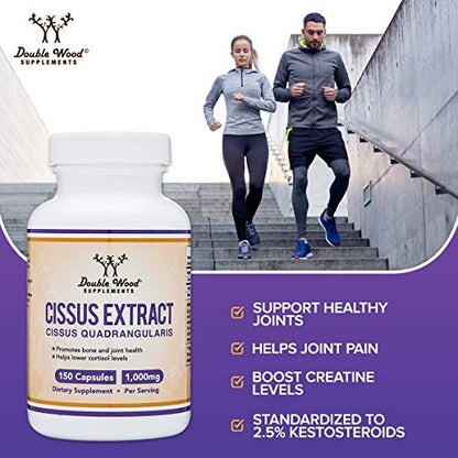 Cissus Quadrangularis Super Extract, 150 Capsules, Manufactured in The USA, Dietary Double Wood SupplementsBuy Supplements Australia