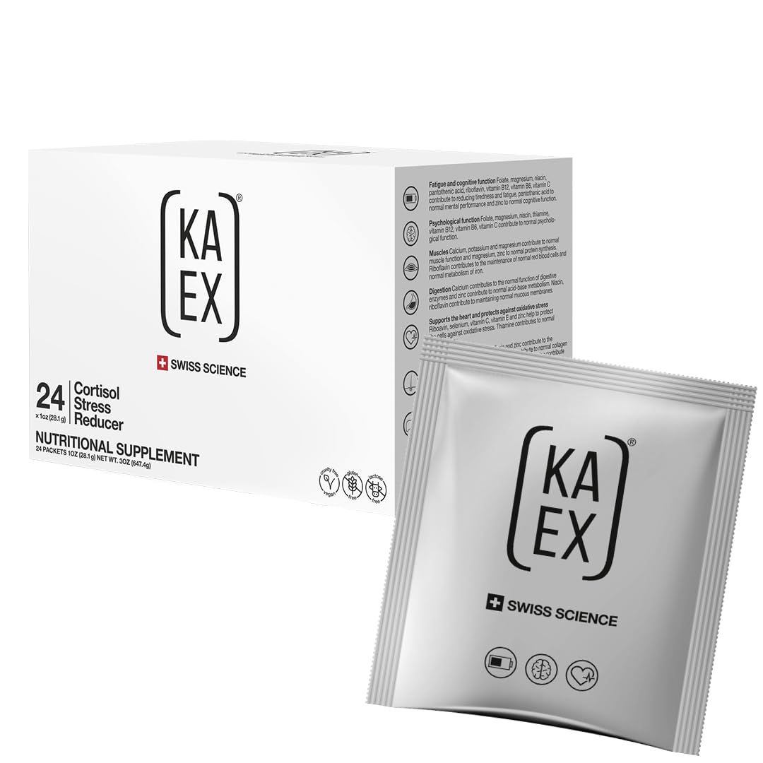 KA EX - Cortisol Stress Reducer for Athletes | Post-Workout Recovery Gamechanger | Clinically Tested and Trusted by Thousands of Pro Athletes | Swiss Science I Vegan (24 Pack) KA EXBuy Supplements Australia