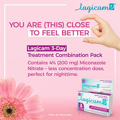 Lagicam Vaginal Yeast Infection, Antifungal 3 Day Miconazole Nitrate Treatment Cream, Relief for Itching LAGICAM VBuy Supplements Australia