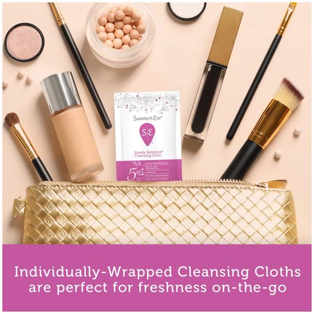 Summer's Eve Feminine Cleansing Cloths | Sensitive Skin | 16 Each | Pack of 2 Pink RhymeBuy Supplements Australia
