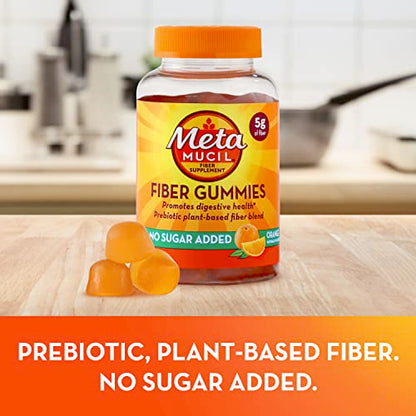 Metamucil Daily Fiber Gummies, Orange Flavored, No Sugar Added, 5g Prebiotic Plant MetamucilBuy Supplements Australia