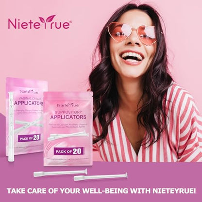 Nieteyrue 20-Packs Suppository Applicators for Women, Disposable, Individually Wrapped NieteyrueBuy Supplements Australia