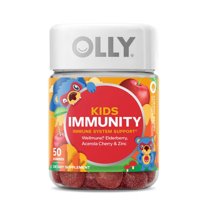 OLLY Kids Immunity Gummy, Immune Support, Wellmune, Elderberry, Vitamin C, Zinc & Kids Multivitamin Gummy Worms, Overall Health and Immune Support, Vitamins and Minerals A, C, D OLLYBuy Supplements Australia