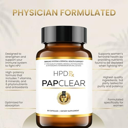 HPD Rx PAPCLEAR Physician Formulated | All Natural HPV Immune Support Supplement HPD RxBuy Supplements Australia