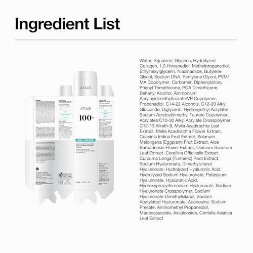Anua PDRN Hyaluronic Acid 100 Moisturizing Cream, Lightweight, Non-Greasy Hydrating Face Moisturizer with Salmon DNA