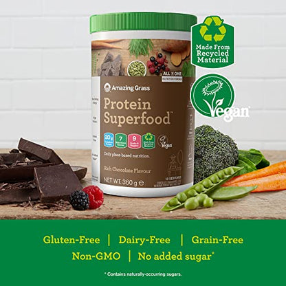 Amazing Grass Protein Superfood, Organic Vegan Protein Powder with Fruit and Vegetables Amazing GrassBuy Supplements Australia