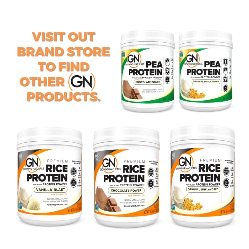 Growing Naturals | Vanilla Raw Pea Powder 15g Plant Protein | 2.8G BCAA, Low-Carb Growing NaturalsBuy Supplements Australia