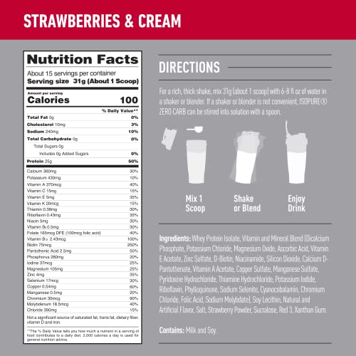 Isopure Protein Powder, Zero Carb Whey Isolate, Gluten Free, Lactose Free, 25g Protein IsopureBuy Supplements Australia