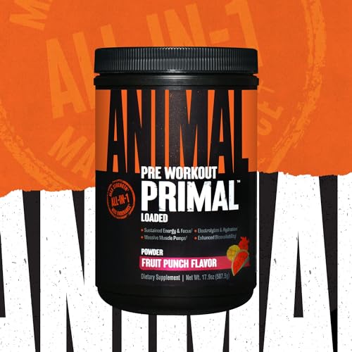Animal Primal Muscle Hydration + Preworkout Powder – Contains Beta Alanine, 3DPump AnimalBuy Supplements Australia