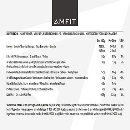 Amazon Brand - Amfit Nutrition Whey Protein Powder, White Chocolate Flavour, 33 Servings, 1 kg Amfit NutritionBuy Supplements Australia