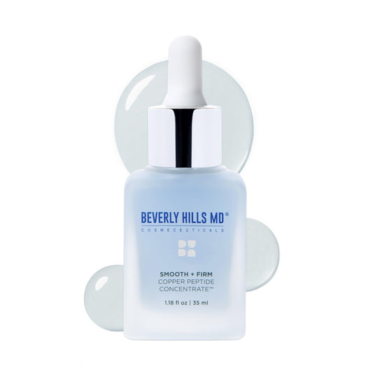 Smooth + Firm Copper Peptide Concentrate Serum for Aging Skin, Plumping Niacinamide for Tightening & Brightening, Helps Improve Elasticity, Hyperpigmentation & Dark Spots, Water Based, 1.18 Fl Oz Beverly Hills MD buy supplements Au