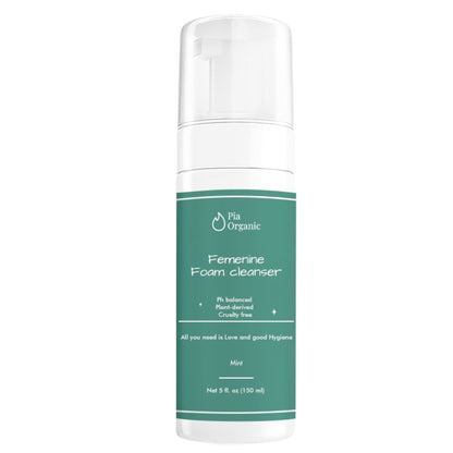 Pia Organic Mint Feminine Foam Cleanser Organic wormwood/olive leaf, Foaming PH Balance Feminine Wash