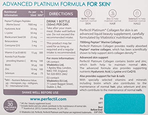 Perfectil Platinum Collagen for Skin 10 x 50 ml PerfectilBuy Supplements Australia